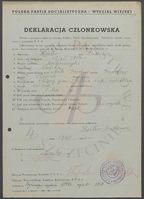PK PPS Słupsk - deklaracje członkowskie, kwestionariusze personalne, życiorysy, legitymacje i fotografie