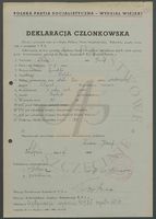 PK PPS Słupsk - deklaracje członkowskie, kwestionariusze personalne, życiorysy, legitymacje i fotografie